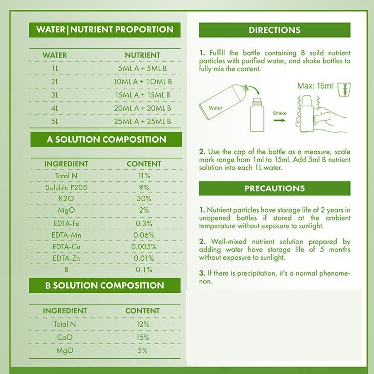 Hydroponic nutrient solution s - Nutrient Solution Ab reseña y precio