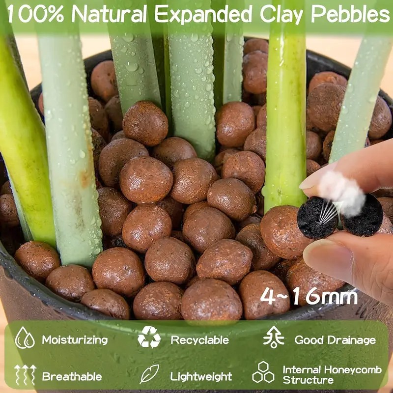 1LB Reusable Hydroponic Clay P - Clay Pebble Growing reseña y precio